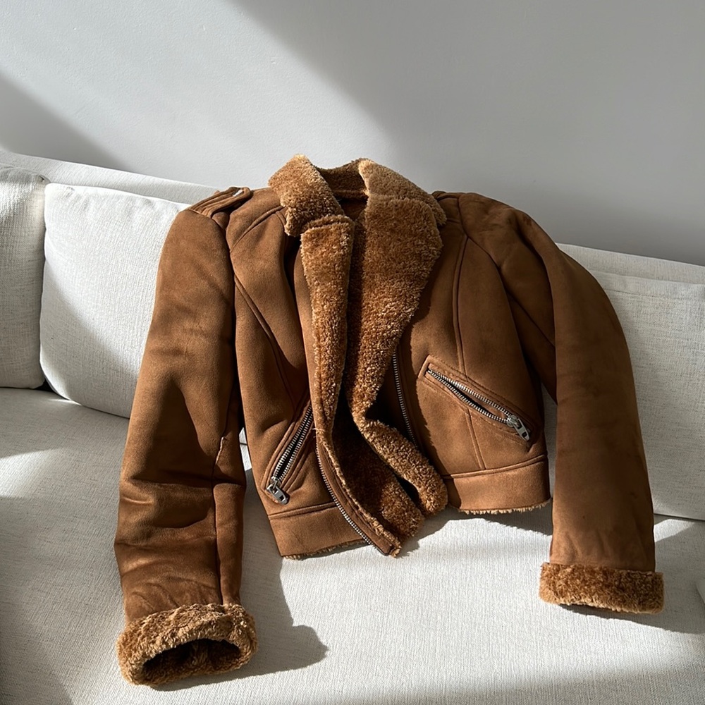 ZARA Faux Jacket Brown
